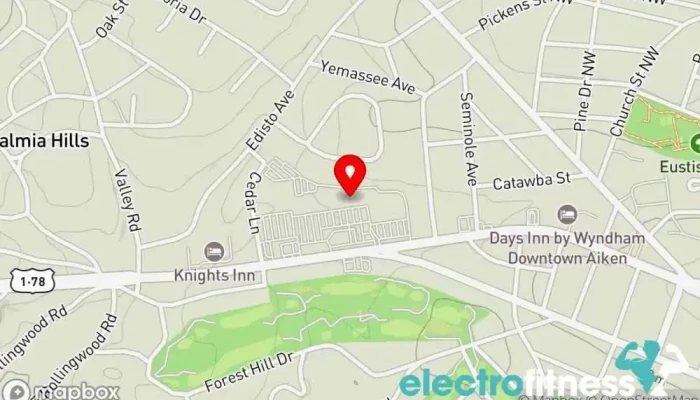 map of Workout Anytime Aiken Gym, Personal trainer, Physical fitness program, Tanning salon in Aiken