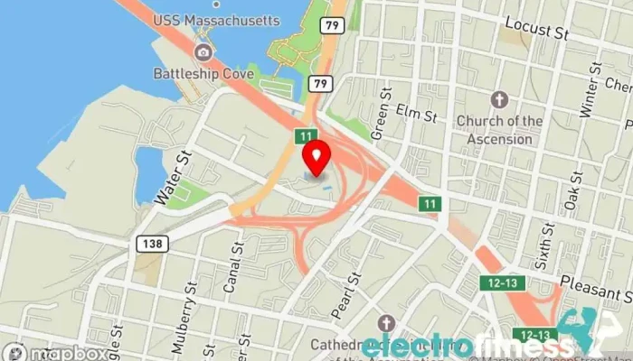 map of WOW! Work Out World of Fall River Fitness center, Gym, Kickboxing school, Personal trainer, Pilates studio, Weightlifting area, Women's personal trainer, Yoga studio in Fall River