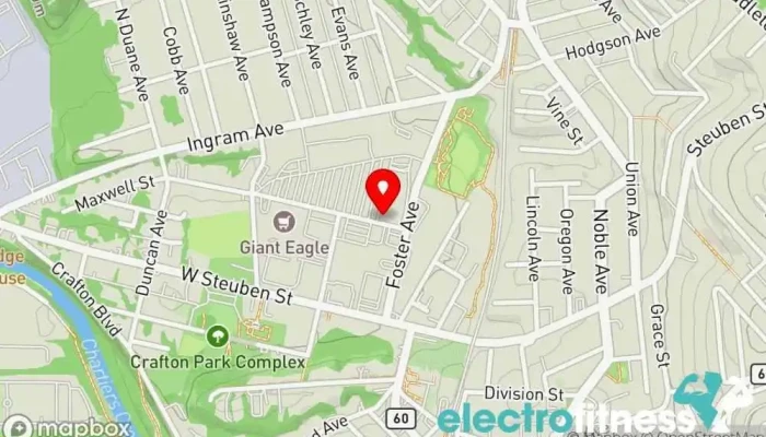map of Wright's Gym Gym, Fitness center, Martial arts school, Physical fitness program in Crafton