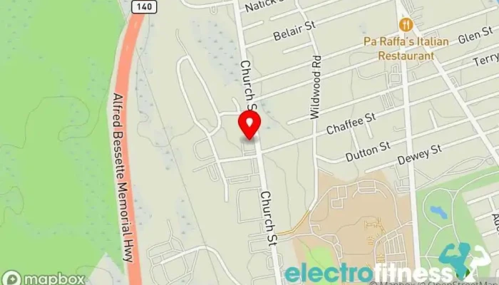 map of Xcel brazilian jiu jitsu Martial arts school in New Bedford