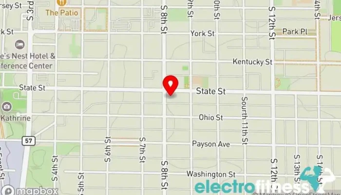 map of XCEL Performance Health & Wellness Gym in Quincy