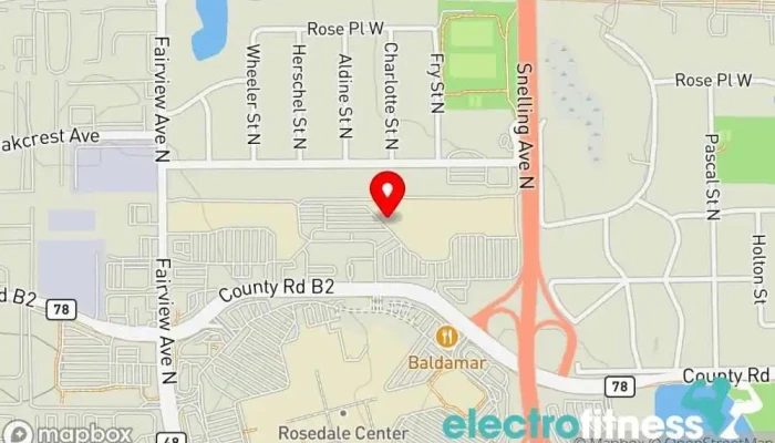map of Xperience Fitness Roseville Fitness center in Roseville
