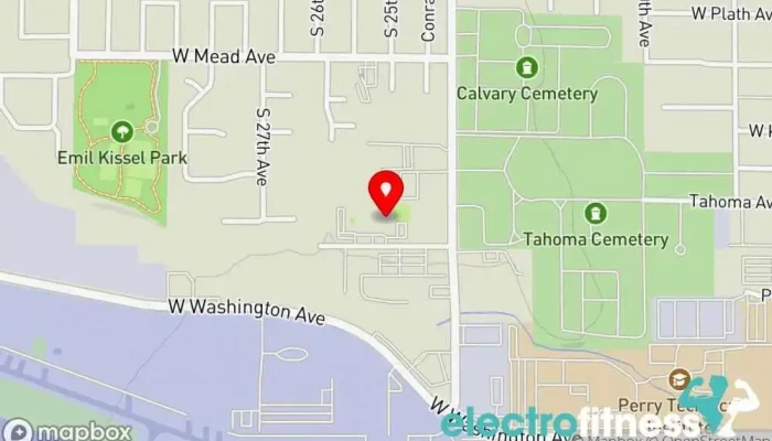 map of Yakima Athletic Club Fitness center, Gym, Indoor cycling, Pickleball court in Yakima