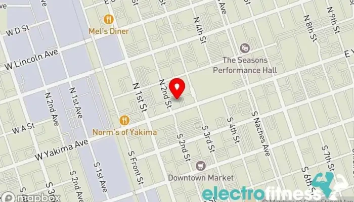 map of Yakima Sports Performance Gym in Yakima