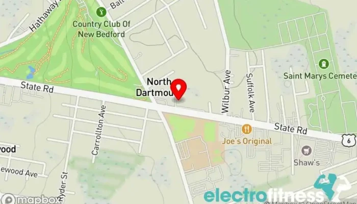 map of Yoga 101 Yoga studio in Dartmouth