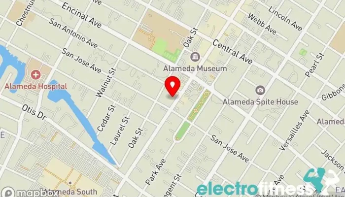 map of Yoga Amansala Yoga studio in Alameda
