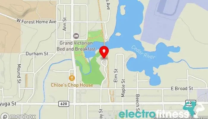 map of Yoga Bellaire Yoga studio in Bellaire