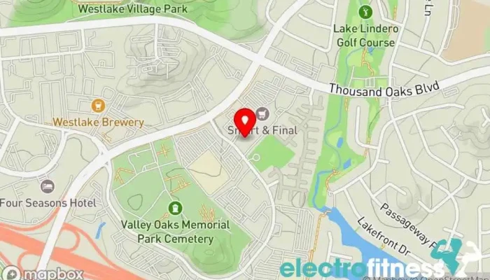 map of Yoga World Heart Yoga studio in Westlake Village