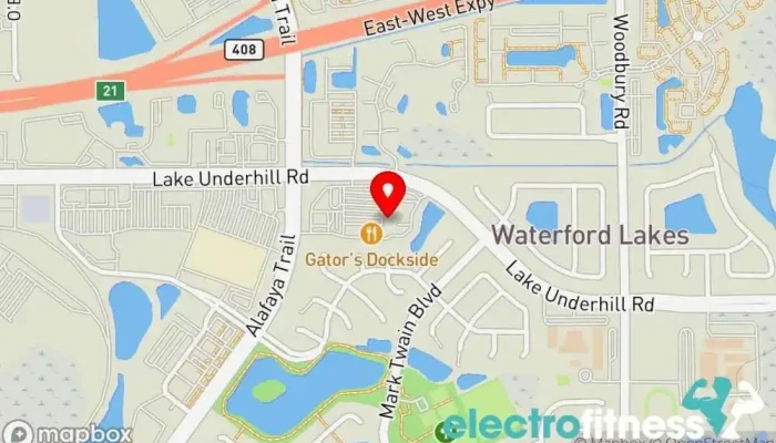map of YogaSix Waterford Lakes Yoga studio in Orlando
