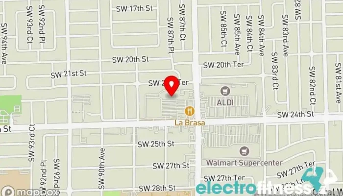 map of YouFit Gyms Miami (24th St) Fitness center, Gym, Health spa, Indoor cycling, Physical fitness program, Wellness center, Yoga studio in Miami