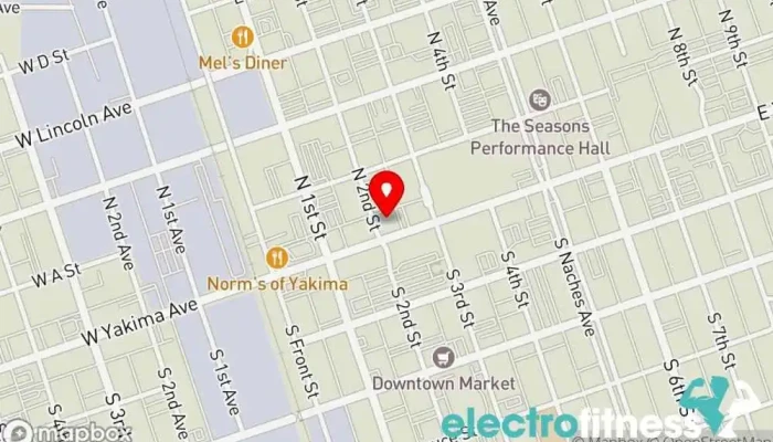 map of YSP Strength and Nutrition Gym in Yakima