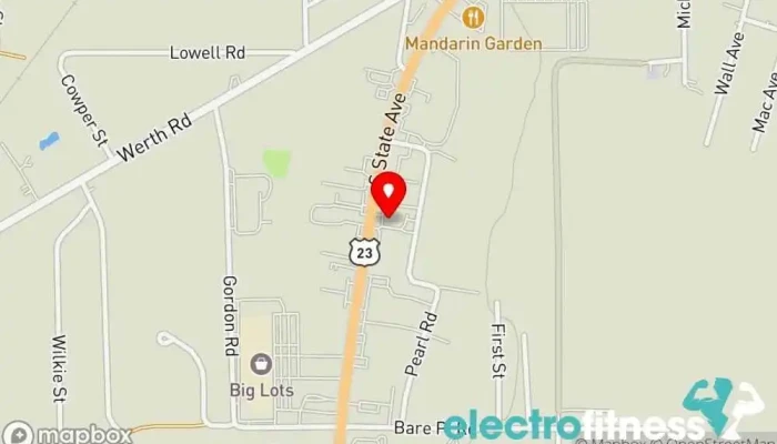 map of Zen 24 Hour Fitness Center LLC Gym in Alpena